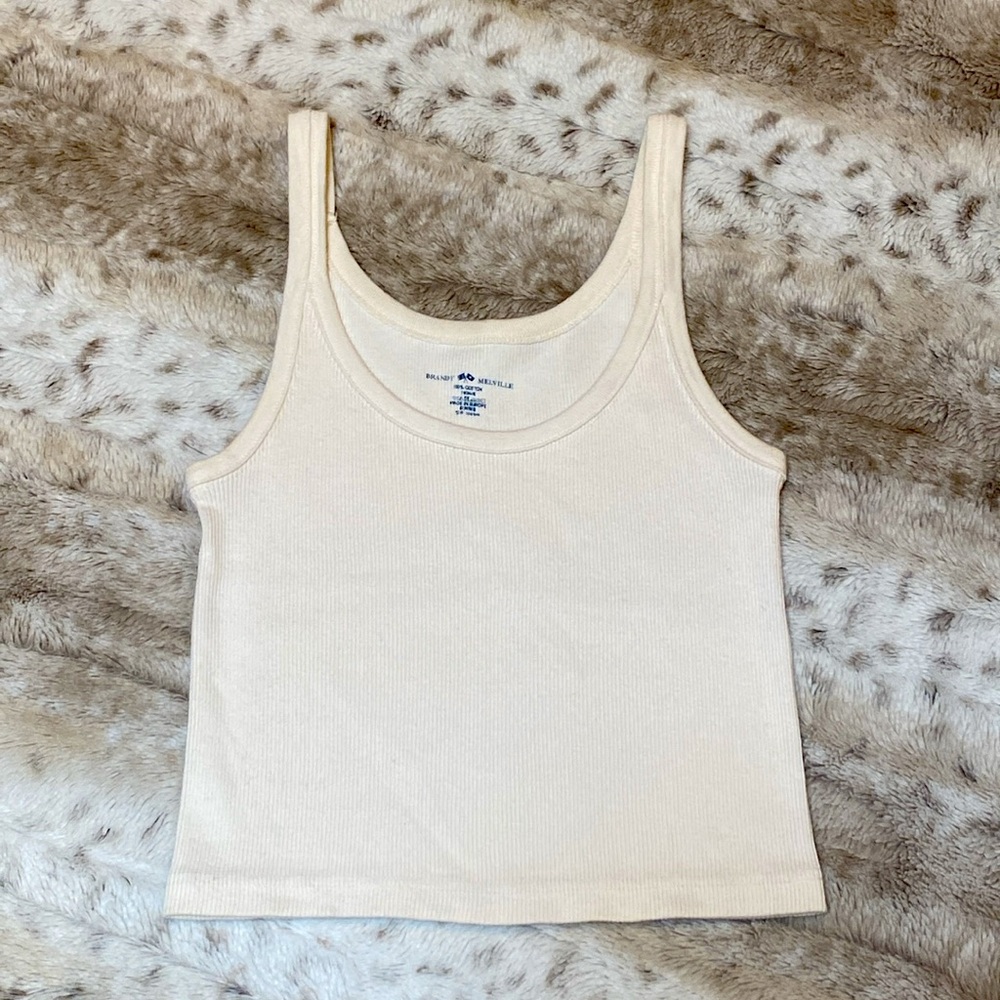 Brandy Melville Cream Cropped Tank